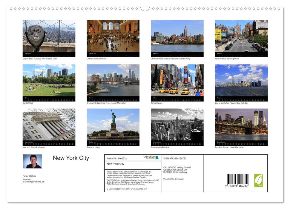 New York City (CALVENDO Premium Wandkalender 2027)