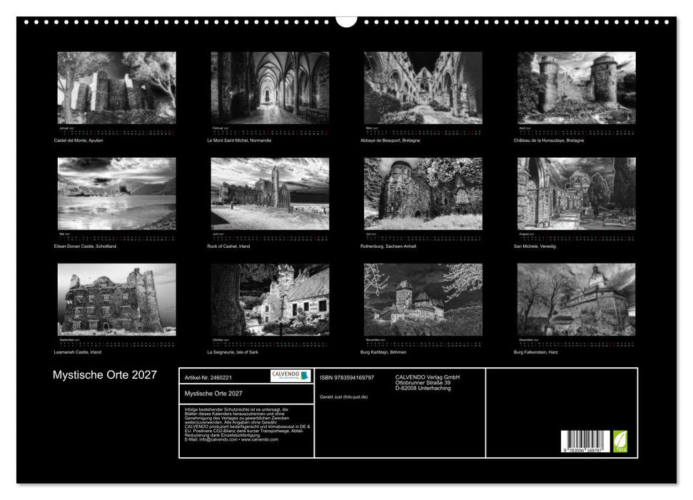 Mystische Orte 2027 (CALVENDO Wandkalender 2027)