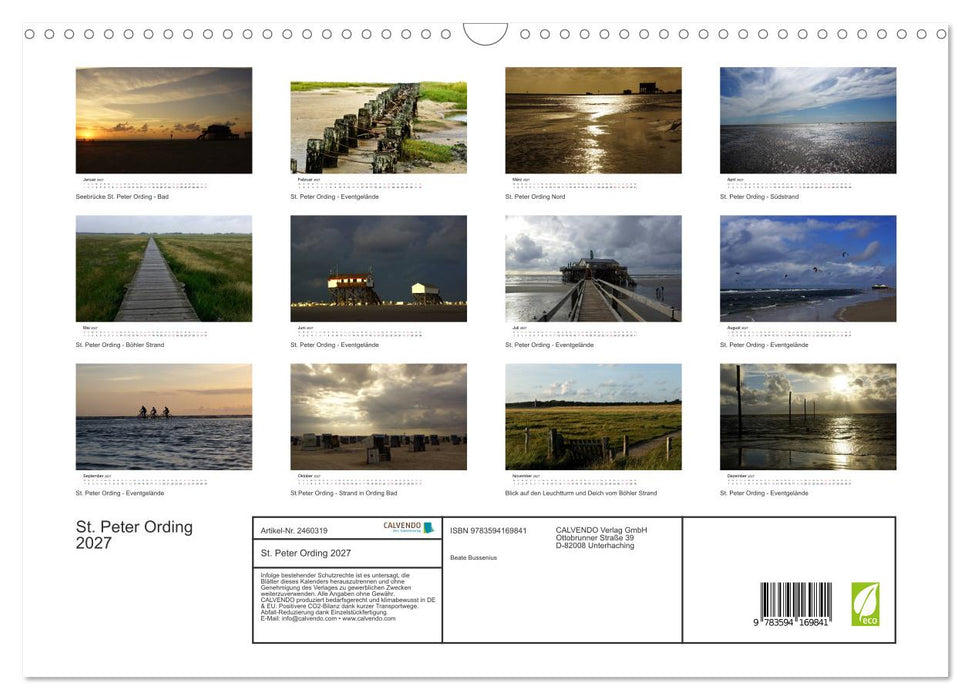 St. Peter Ording 2027 (CALVENDO Wandkalender 2027)