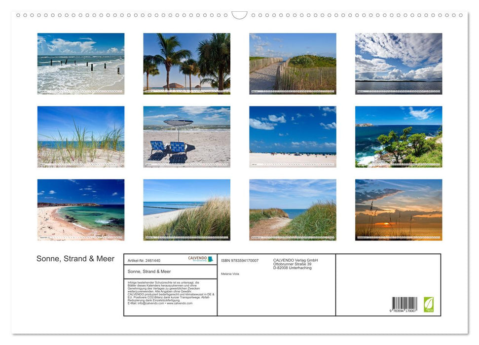 Sonne, Strand & Meer (CALVENDO Wandkalender 2027)