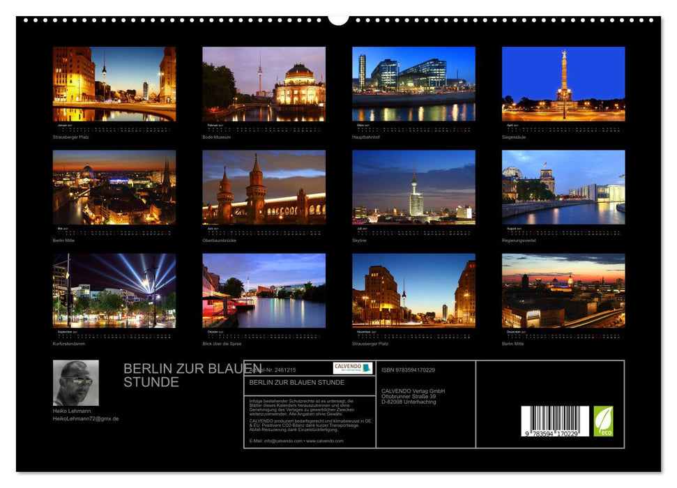 BERLIN ZUR BLAUEN STUNDE (CALVENDO Premium Wandkalender 2027)