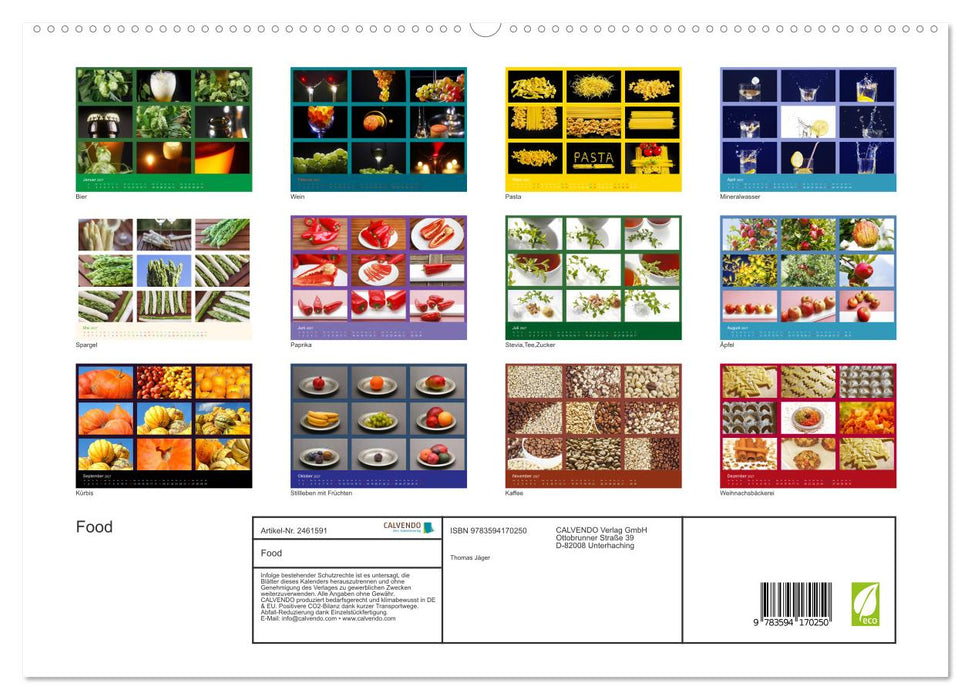 Food (CALVENDO Premium Wandkalender 2027)