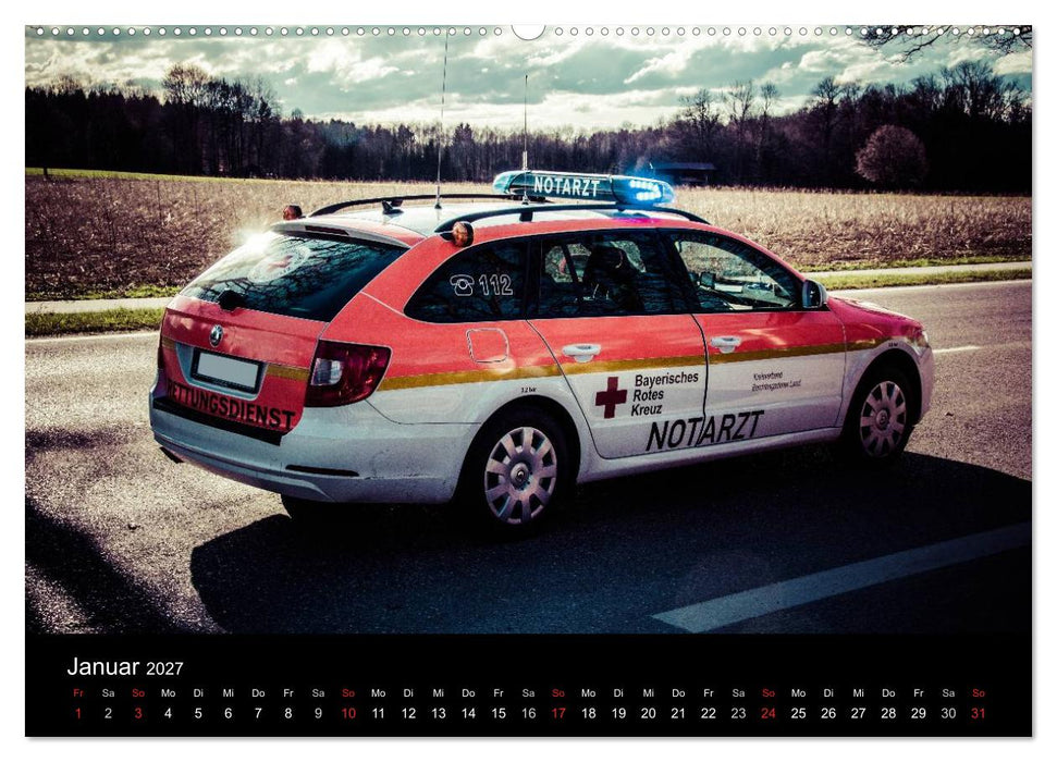 Einsatzfahrzeuge - Bayern (CALVENDO Wandkalender 2027)
