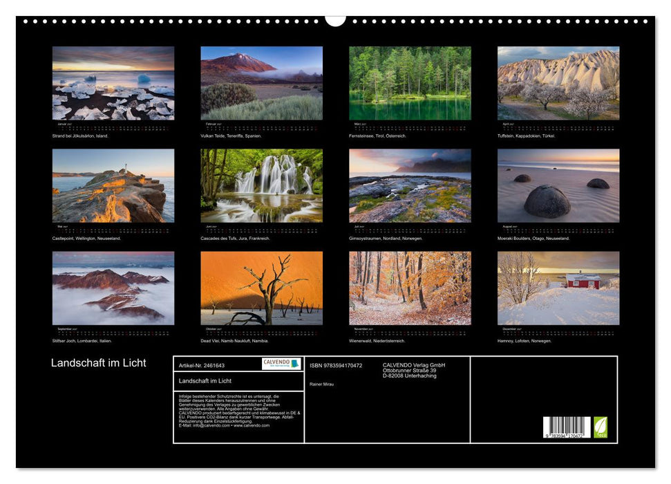Landschaft im Licht (CALVENDO Wandkalender 2027)