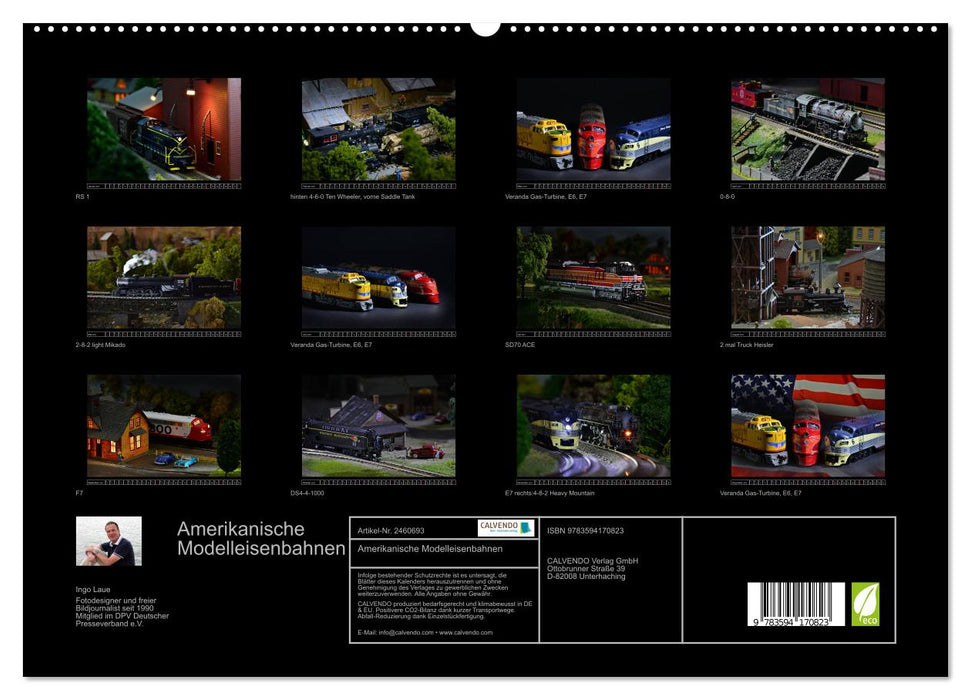 Amerikanische Modelleisenbahnen (CALVENDO Premium Wandkalender 2027)