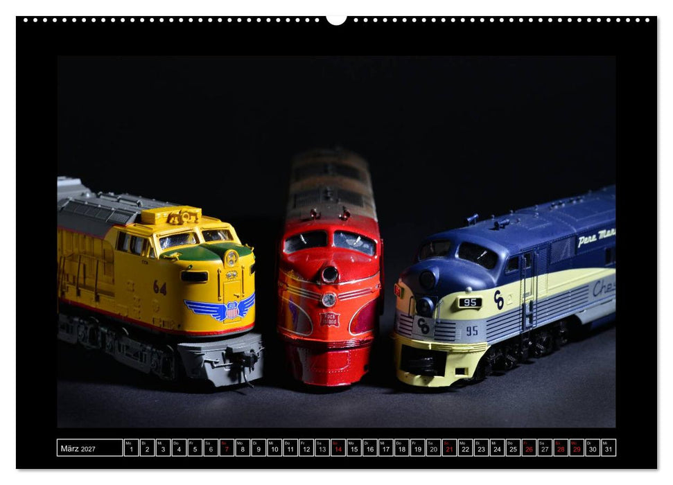 Amerikanische Modelleisenbahnen (CALVENDO Premium Wandkalender 2027)