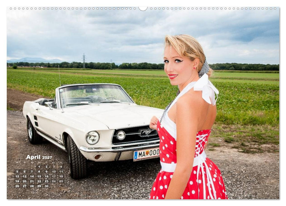 Pin Up Pia & Mustang '67 (CALVENDO Wandkalender 2027)