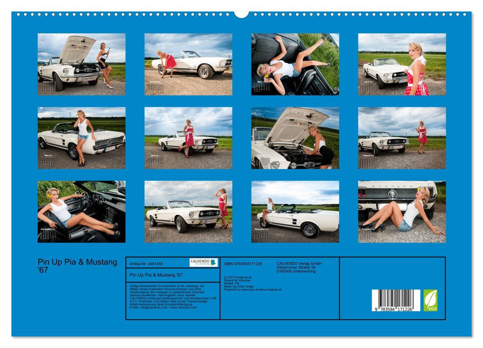 Pin Up Pia & Mustang '67 (CALVENDO Premium Wandkalender 2027)