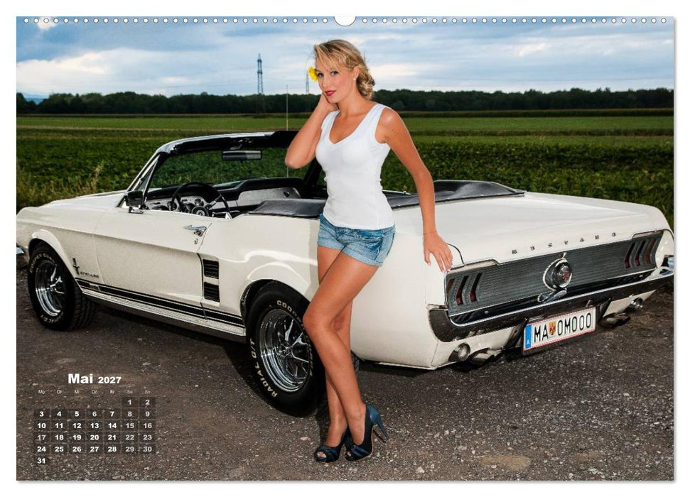 Pin Up Pia & Mustang '67 (CALVENDO Premium Wandkalender 2027)