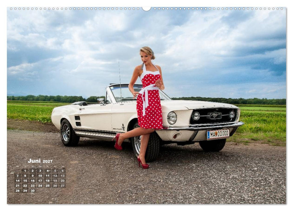 Pin Up Pia & Mustang '67 (CALVENDO Premium Wandkalender 2027)