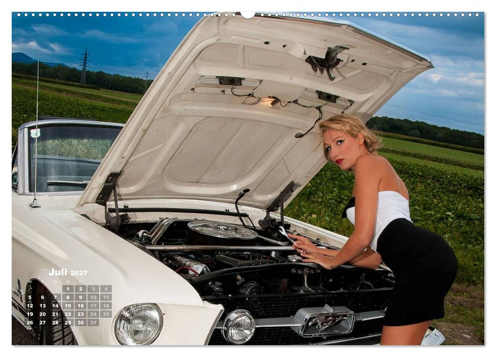 Pin Up Pia & Mustang '67 (CALVENDO Premium Wandkalender 2027)