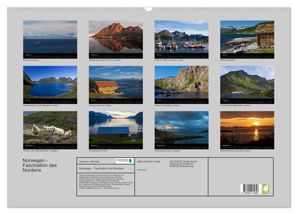 Norwegen - Faszination des Nordens (CALVENDO Wandkalender 2027)