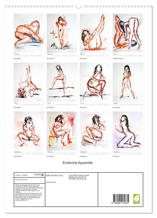Erotische Aquarelle (CALVENDO Premium Wandkalender 2027)