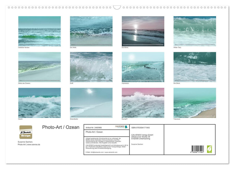 Photo-Art / Ozean (CALVENDO Wandkalender 2027)
