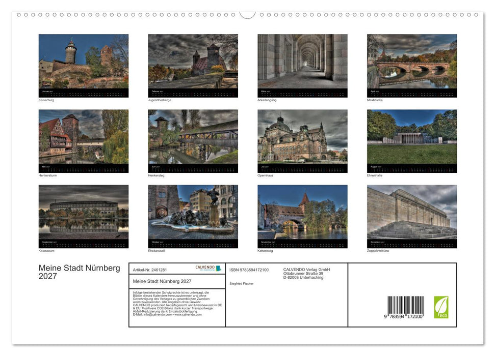 Meine Stadt Nürnberg 2027 (CALVENDO Premium Wandkalender 2027)