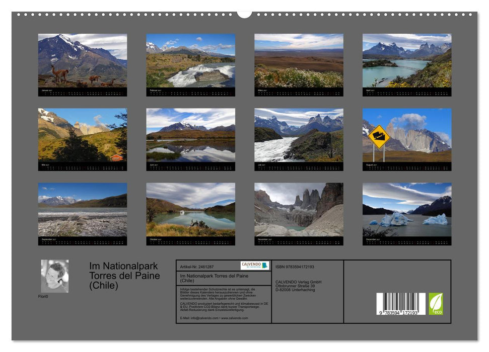 Im Nationalpark Torres del Paine (Chile) (CALVENDO Premium Wandkalender 2027)