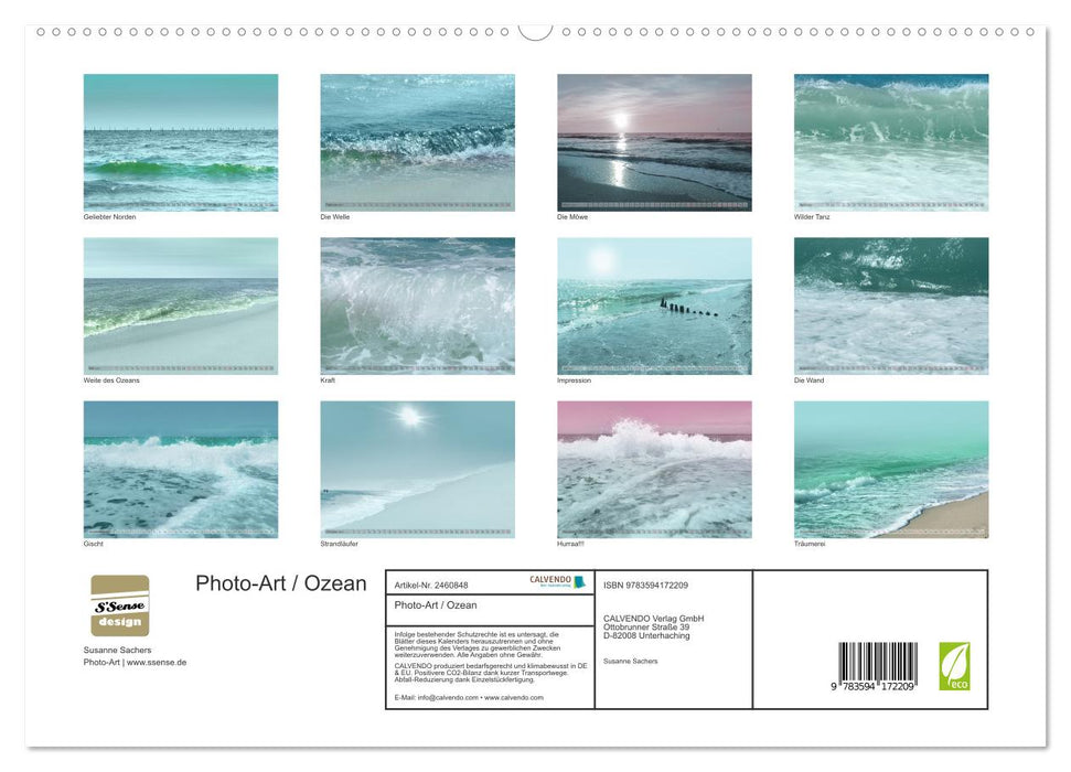 Photo-Art / Ozean (CALVENDO Premium Wandkalender 2027)