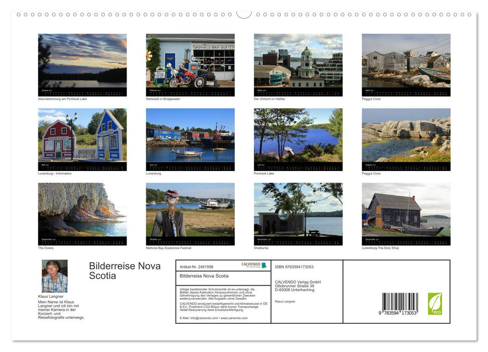 Bilderreise Nova Scotia (CALVENDO Premium Wandkalender 2027)