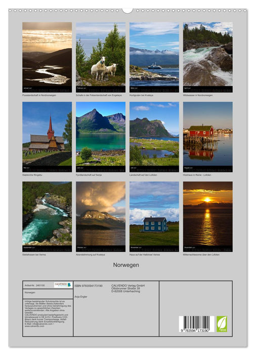 Norwegen (CALVENDO Premium Wandkalender 2027)