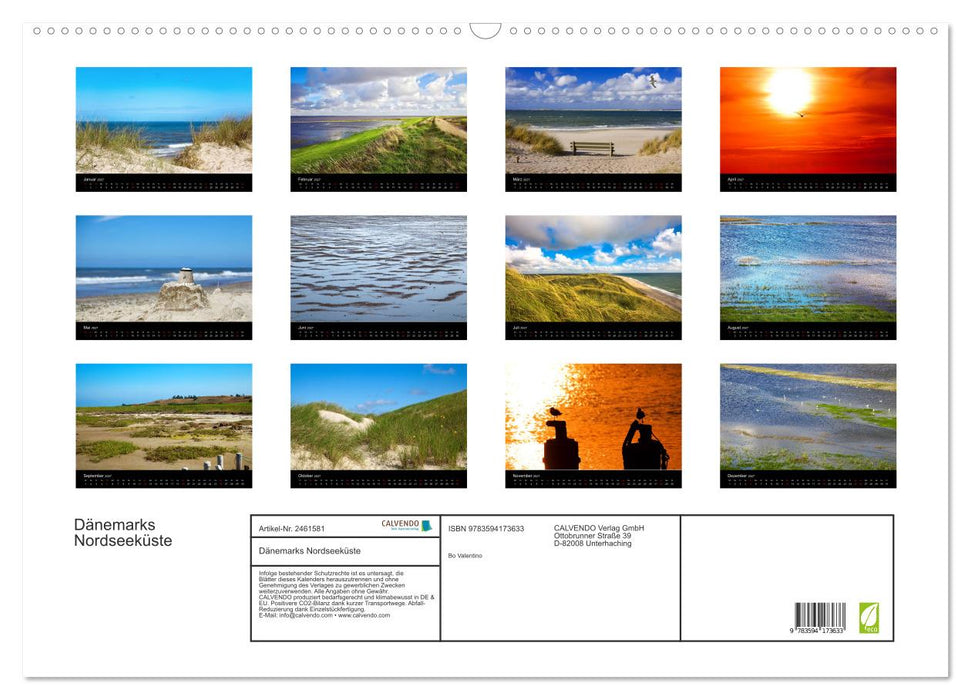 Dänemarks Nordseeküste (CALVENDO Wandkalender 2027)