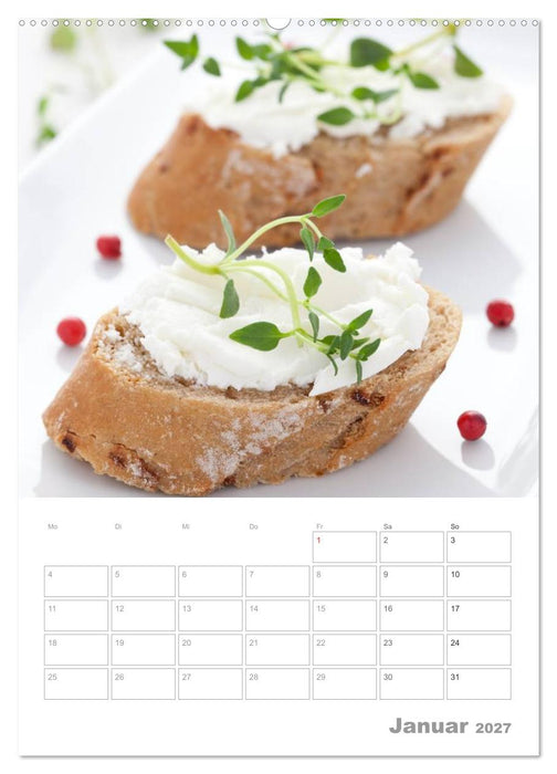 Vegetarisch durch das Jahr / Planer (CALVENDO Wandkalender 2027)