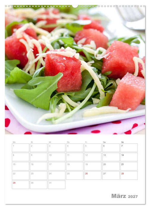 Vegetarisch durch das Jahr / Planer (CALVENDO Wandkalender 2027)