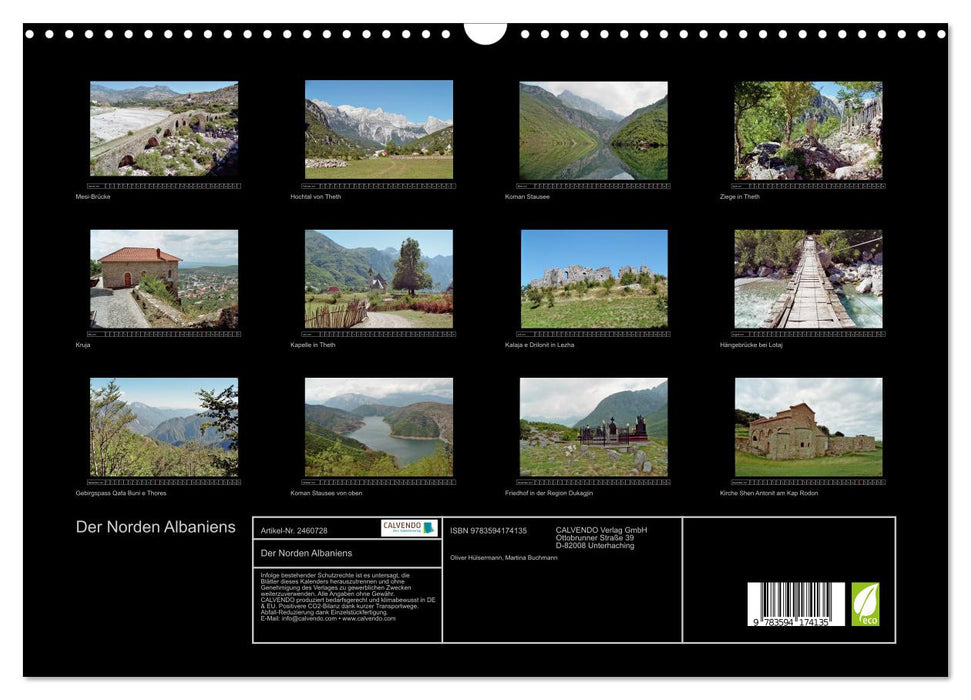 Der Norden Albaniens (CALVENDO Wandkalender 2027)