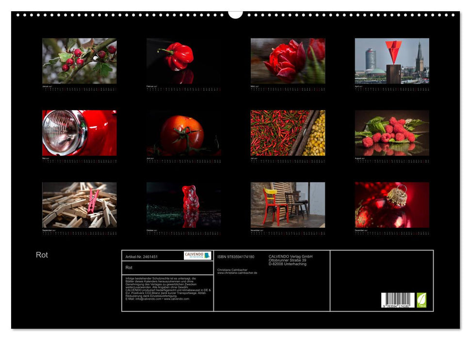 Rot (CALVENDO Wandkalender 2027)