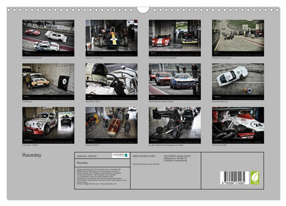 Raceday (CALVENDO Wandkalender 2027)