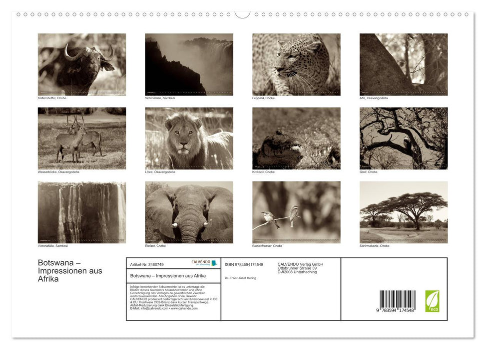 Botswana – Impressionen aus Afrika (CALVENDO Premium Wandkalender 2027)