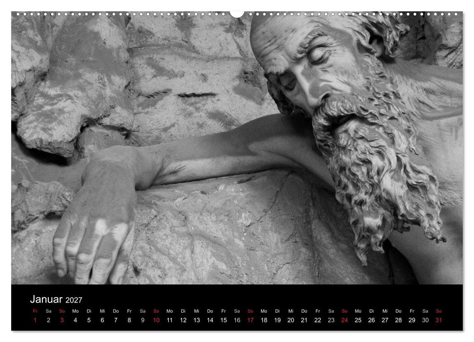 Lebende Steine - Skulpturen auf dem Friedhof Staglieno (CALVENDO Wandkalender 2027)