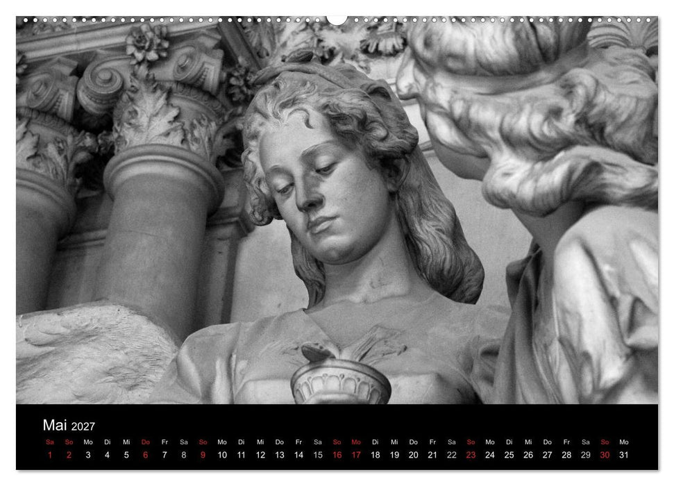 Lebende Steine - Skulpturen auf dem Friedhof Staglieno (CALVENDO Wandkalender 2027)