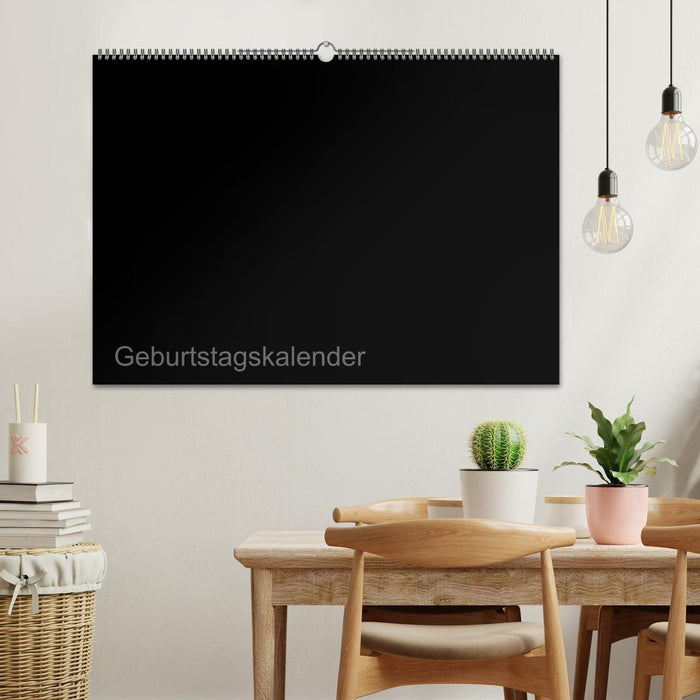 Bastel-Geburtstagskalender schwarz / Geburtstagskalender (CALVENDO Wandkalender 2027)