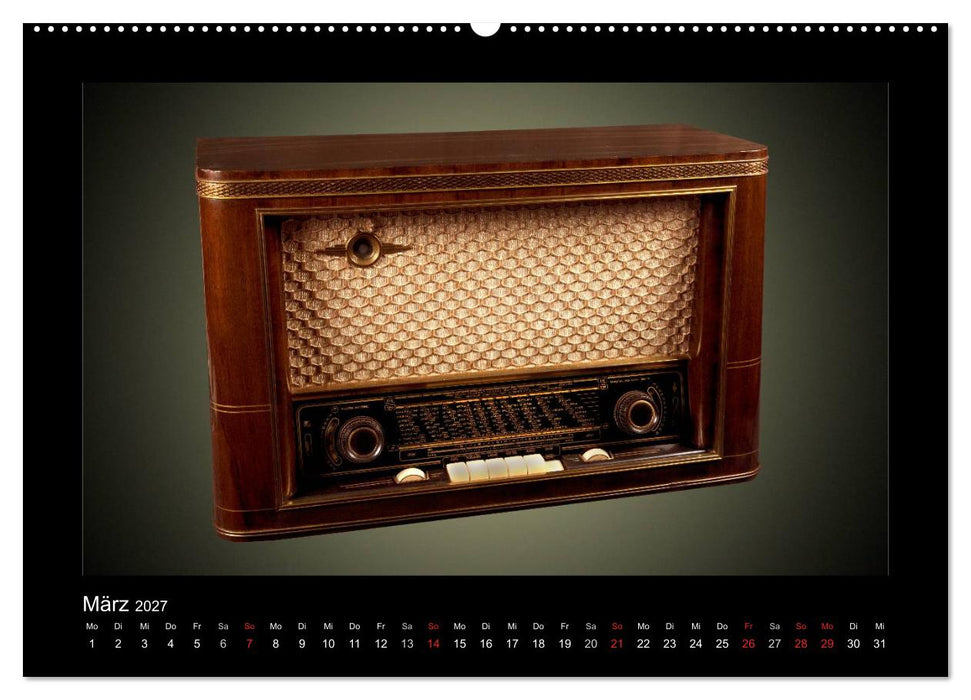 Dampfradios - Antike Radios mit Patina (CALVENDO Premium Wandkalender 2027)