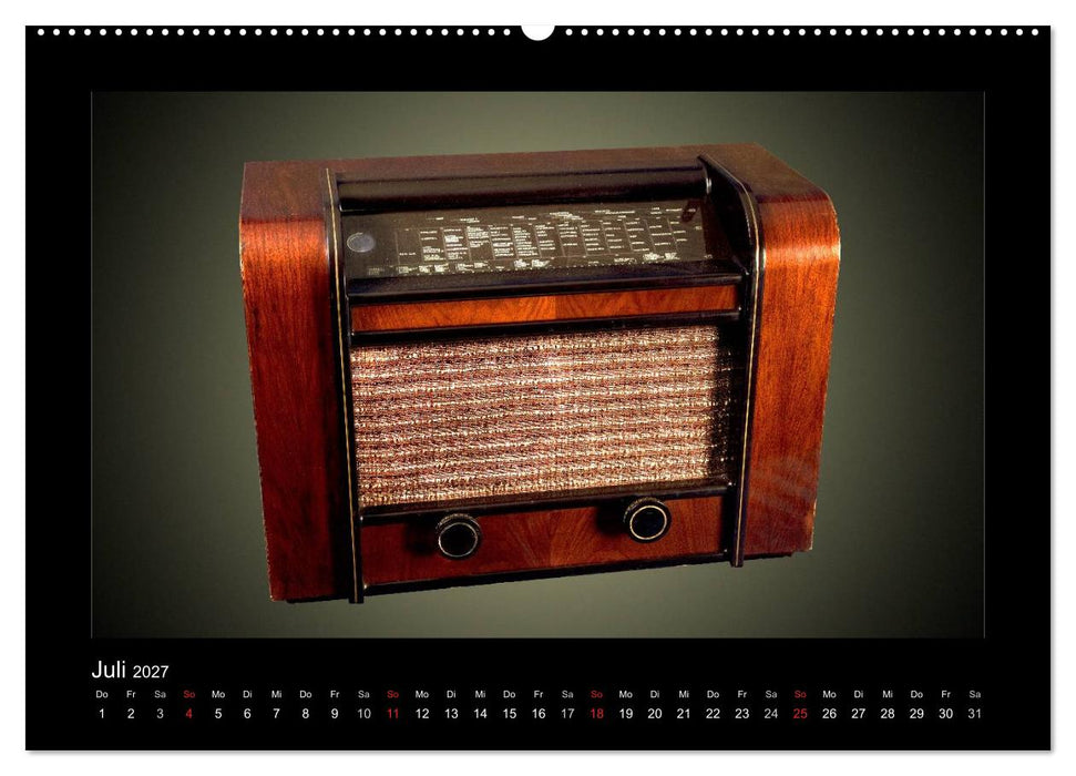 Dampfradios - Antike Radios mit Patina (CALVENDO Premium Wandkalender 2027)
