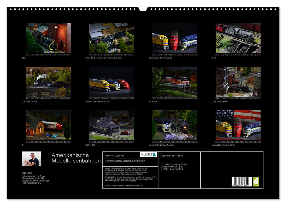 Amerikanische Modelleisenbahnen (CALVENDO Wandkalender 2027)
