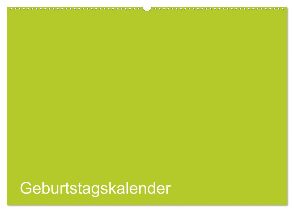 Bastel-Geburtstagskalender grün / Geburtstagskalender (CALVENDO Wandkalender 2027)