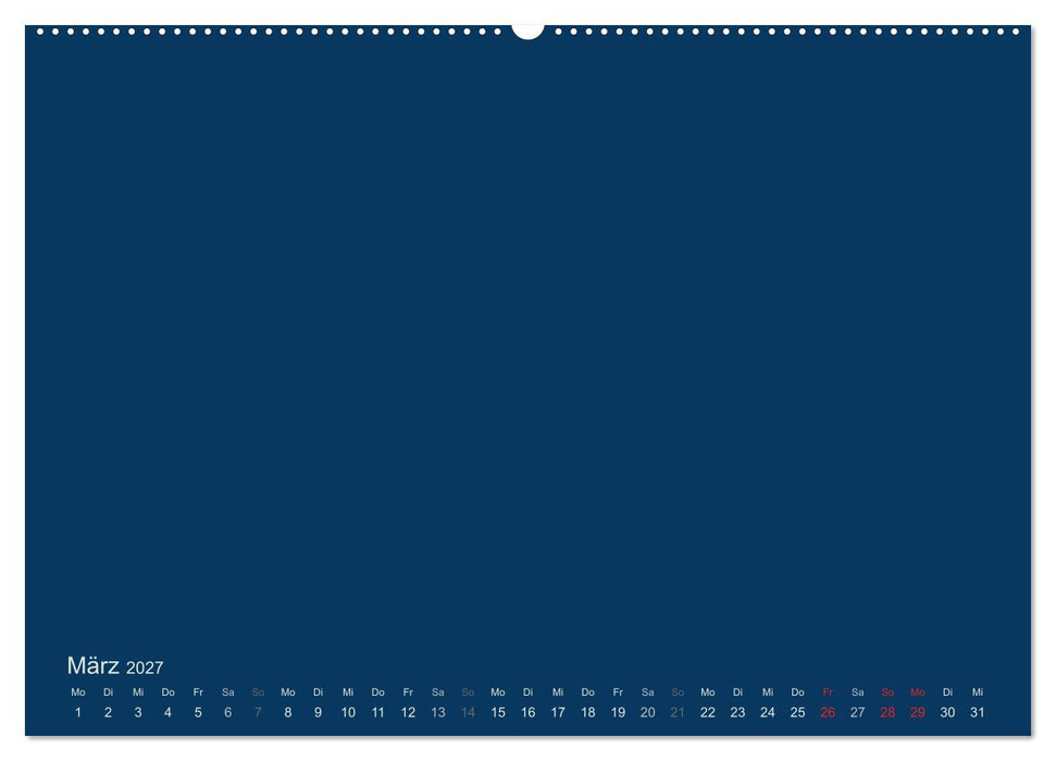 Bastelkalender - Dunkelblau (CALVENDO Wandkalender 2027)