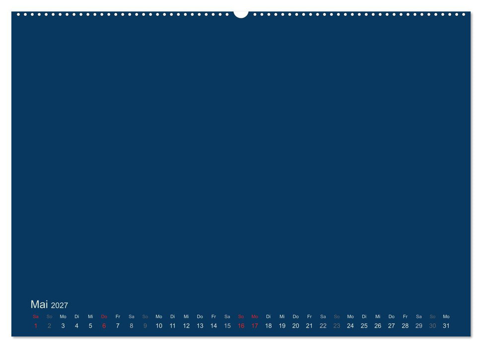 Bastelkalender - Dunkelblau (CALVENDO Wandkalender 2027)