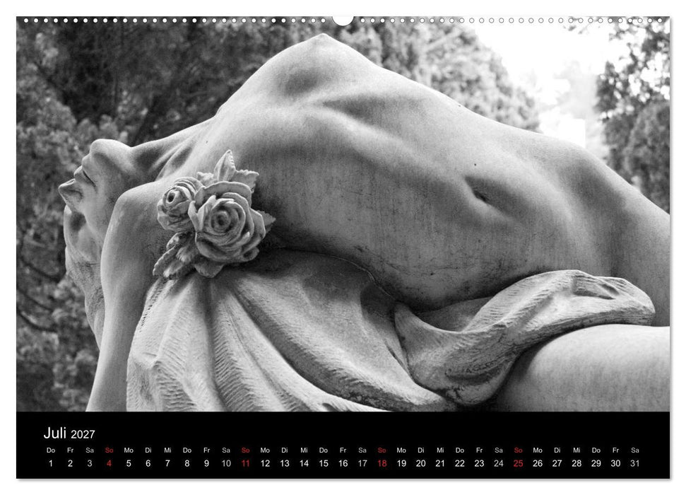 Lebende Steine - Skulpturen auf dem Friedhof Staglieno (CALVENDO Premium Wandkalender 2027)
