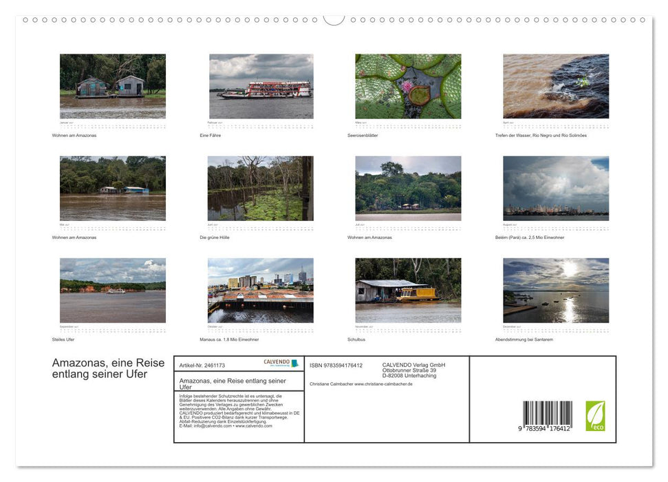 Amazonas, eine Reise entlang seiner Ufer (CALVENDO Premium Wandkalender 2027)