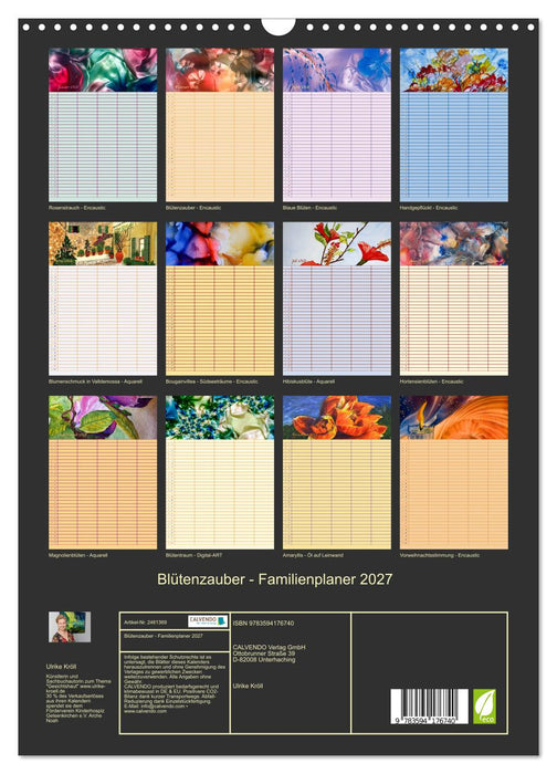 Blütenzauber - Familienplaner 2027 (CALVENDO Wandkalender 2027)