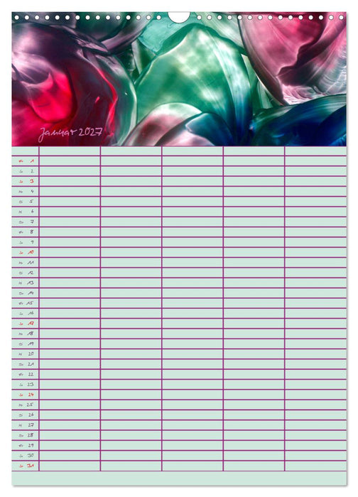 Blütenzauber - Familienplaner 2027 (CALVENDO Wandkalender 2027)
