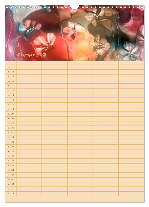 Blütenzauber - Familienplaner 2027 (CALVENDO Wandkalender 2027)