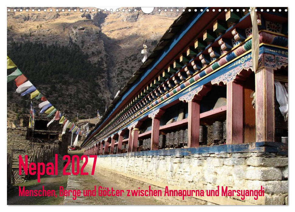 Nepal 2027 Menschen, Berge und Götter zwischen Annapurna und Marsyangdi (CALVENDO Wandkalender 2027)