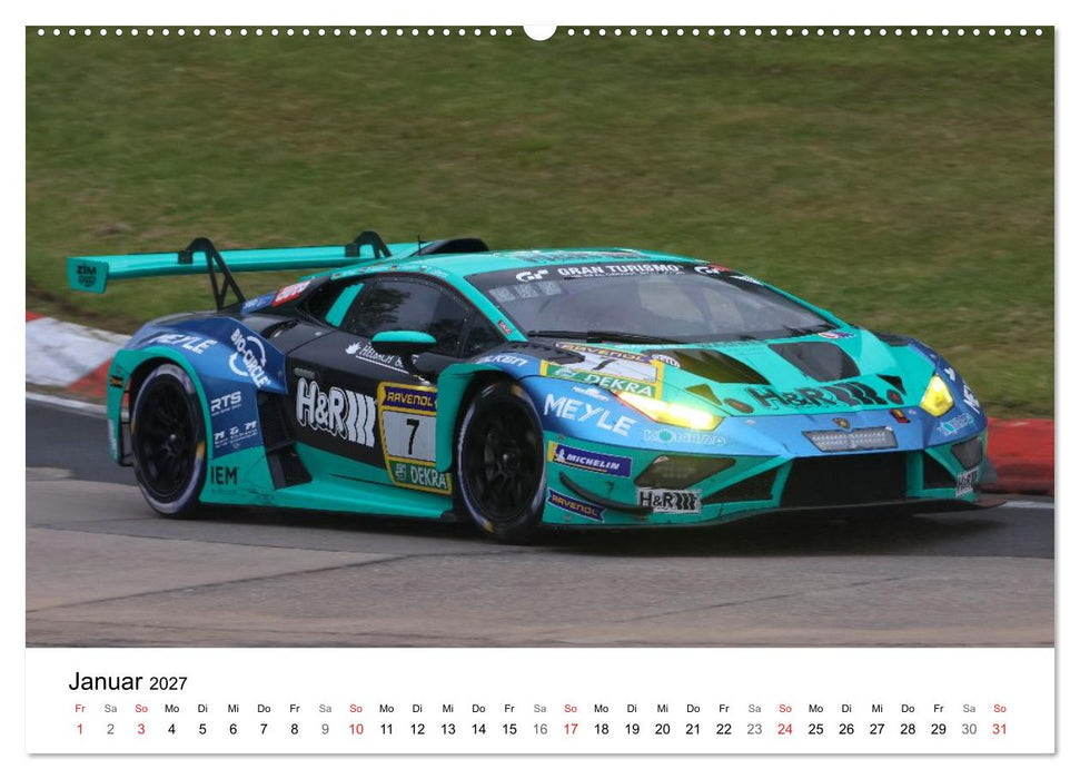 Supersportwagen auf der Rennstrecke (CALVENDO Wandkalender 2027)