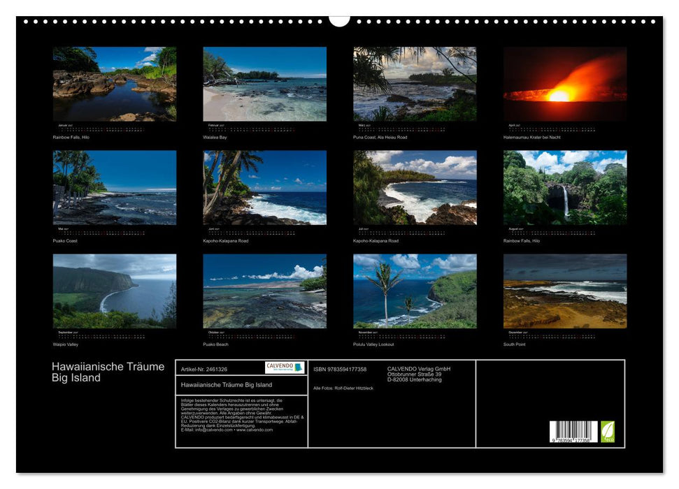 Hawaiianische Träume Big Island (CALVENDO Wandkalender 2027)