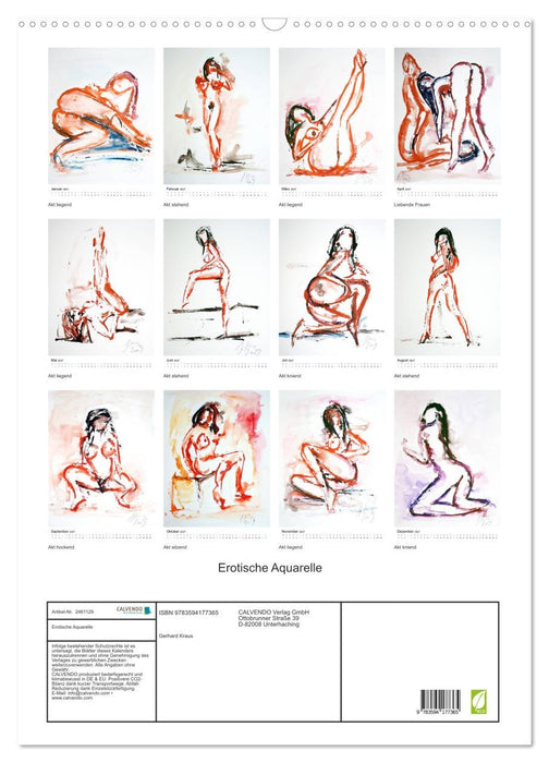 Erotische Aquarelle (CALVENDO Wandkalender 2027)