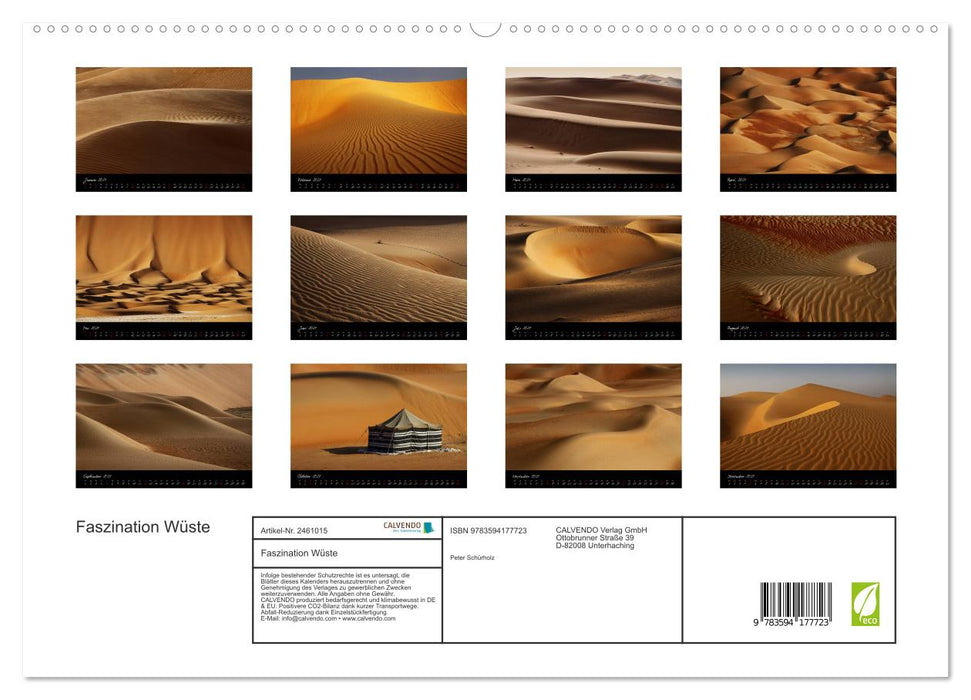 Faszination Wüste (CALVENDO Premium Wandkalender 2027)