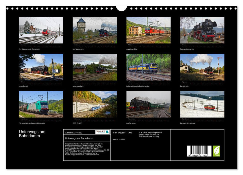 Unterwegs am Bahndamm (CALVENDO Wandkalender 2027)